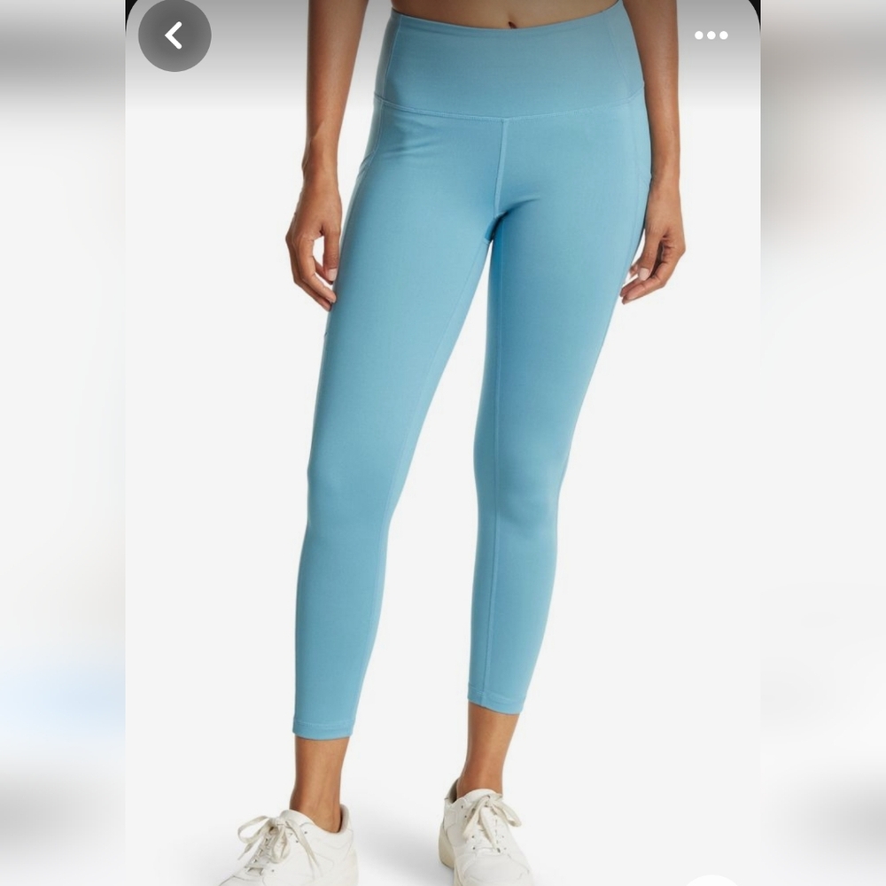 Zella High Waist 7/8 Teal Dolphin Leggings sz XS New With Tags